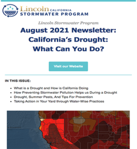 August 2021 _California’s Drought- What Can You Do
