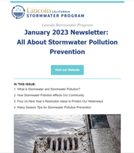 January 2023 Newsletter: All About Stormwater Pollution Prevention