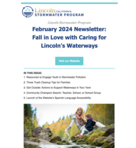 February 2024 Newsletter: Fall in Love with Caring for Lincoln’s Waterways