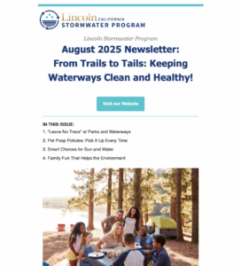 August 2025 Newsletter: From Trails to Tails: Keeping Waterways Clean and Healthy!