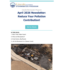 April 2026 Newsletter: Reduce Your Pollution Contribution!